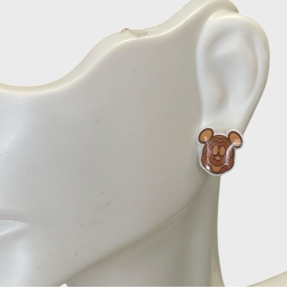 Pretzel Mickey Snack  Stud Earrings